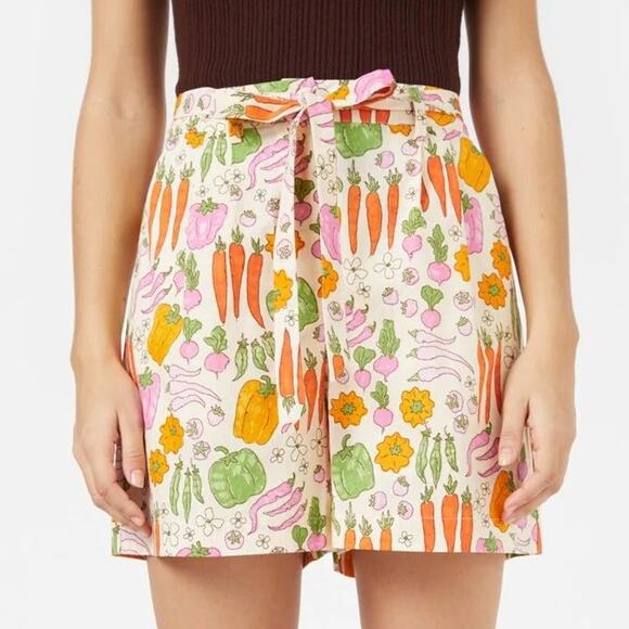 [ModCloth] Princess Highway Sz Small High Rise Veggie Patch Novelty Print Shorts - Picture 1 of 12